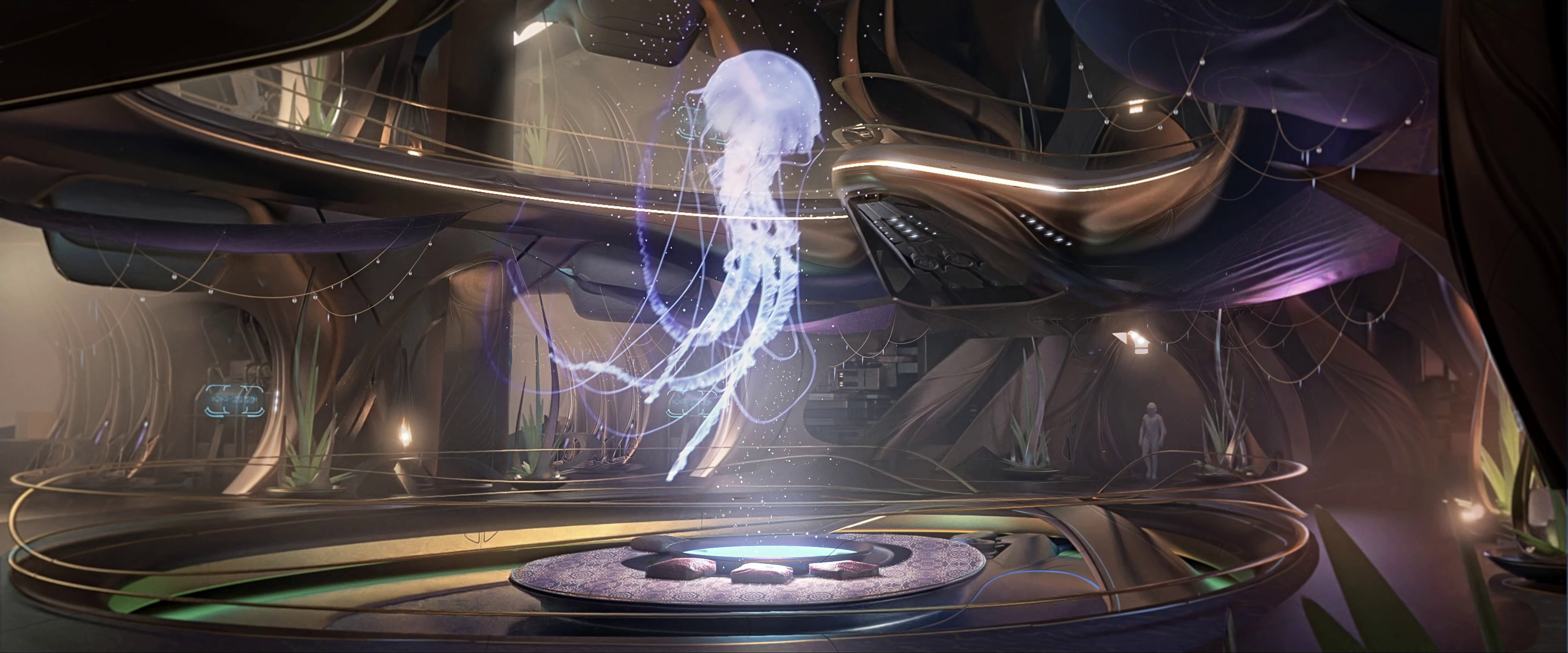 banu merchantman market concept art